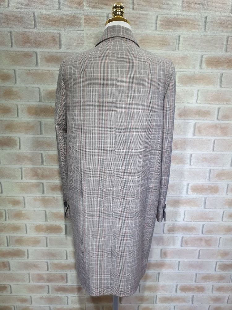 지고트 정품 새것수준 체크 더블 가을 롱코트 ~55 이미지