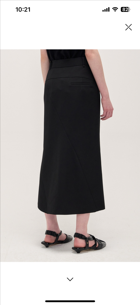 타임 울 슬릿 플레어 스커트(새상품) 이미지