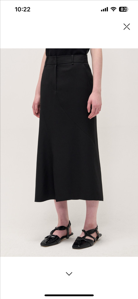 타임 울 슬릿 플레어 스커트(새상품) 이미지