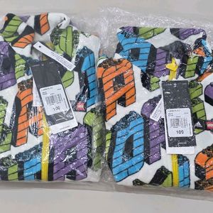 새상품 아디다스 키즈 레고 플리스 자켓 100 쌍둥이 가능 이미지