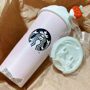 스타벅스 발렌타인 스트로베리 투고 크림 텀블러 473ml (리드 2개)