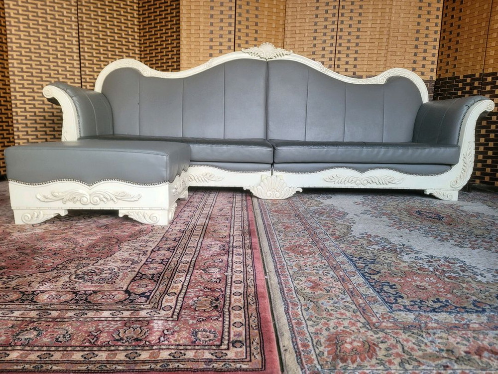 *소파맨*프렌치*로코코*엔틱소파 스툴세트 이미지