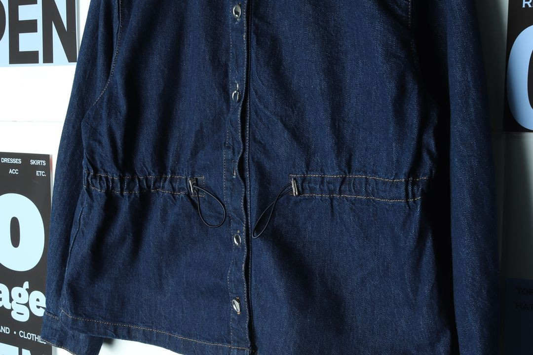 W(XL) 자라 집업 바람막이 점퍼자켓 인디고 데님--4