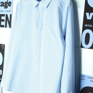(XL) 브랜드빈티지 셔츠 남방 폴리 스트라이프 보들 이미지
