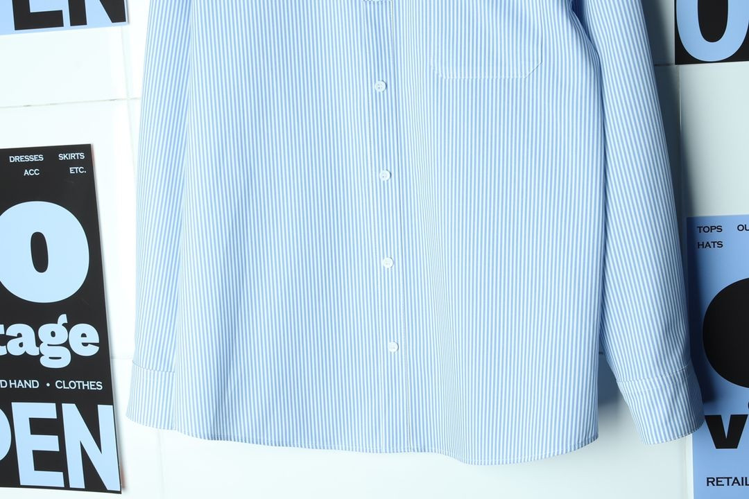 (XL) 브랜드빈티지 셔츠 남방 폴리 스트라이프 보들 이미지