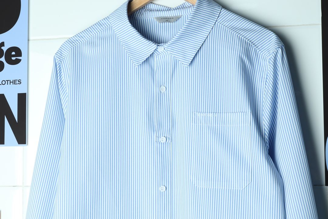 (XL) 브랜드빈티지 셔츠 남방 폴리 스트라이프 보들 이미지