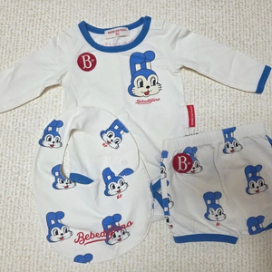 베베드피노 봉주르버니 바디수트&바지&턱받이세트 80 이미지