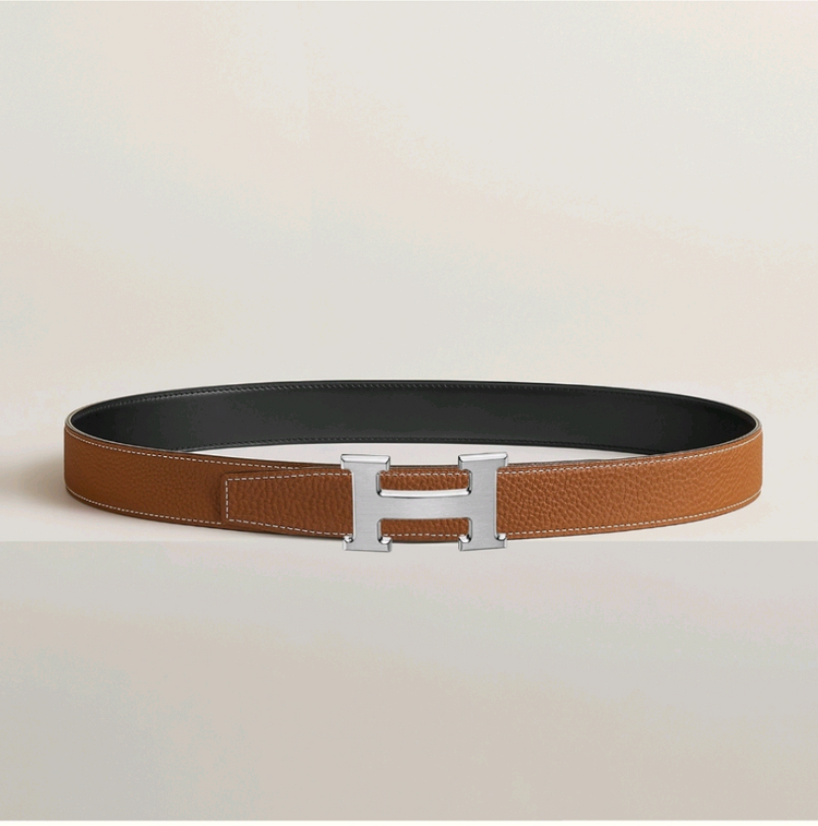에르메스 벨트 남성벨트 H버클 & 리버서블 가죽 스트랩 누아(블랙)/골드 100사이즈--1