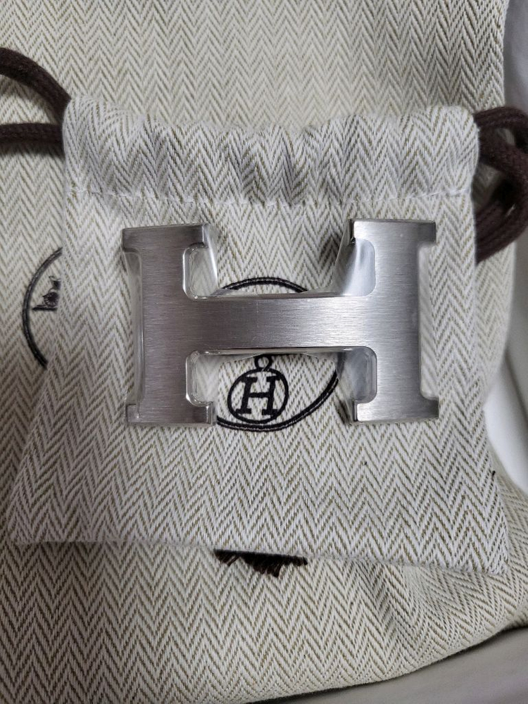 에르메스 벨트 남성벨트 H버클 & 리버서블 가죽 스트랩 누아(블랙)/골드 100사이즈--5