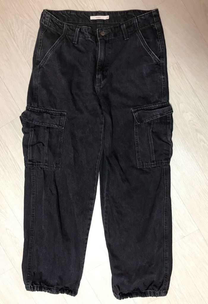 리바이스 카고 데님 블랙진 트러커--4