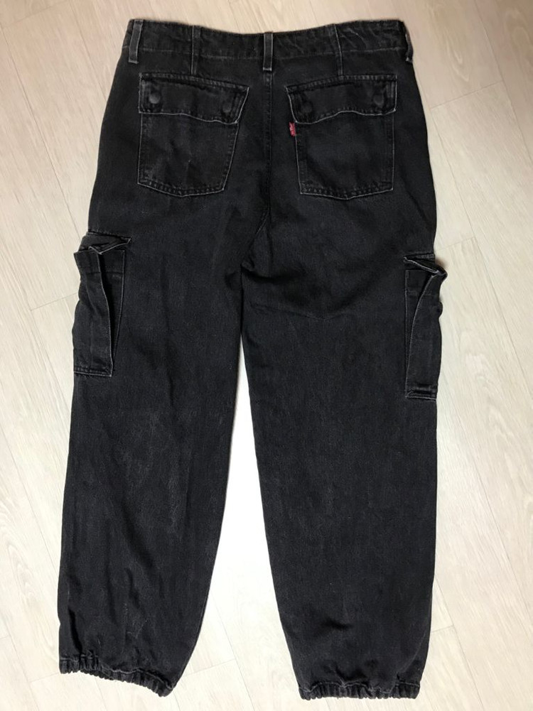 리바이스 카고 데님 블랙진 트러커--5