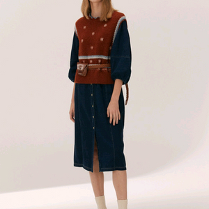 (민트색상 판매) 써스데이아일랜드 모헤어 니트베스트 S사이즈 이미지