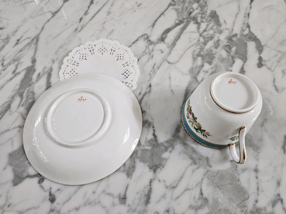 앤틱 영국산 올드 민톤 찻잔 커피잔--8