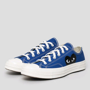 꼼데가르송 스니커즈 빅하트 컨버스 로우탑 스니커즈 블루 220mm, 230mm