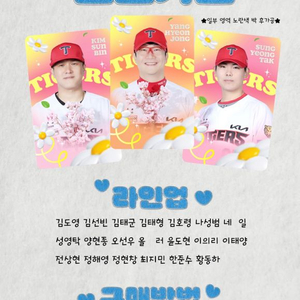 댈구)기아타이거즈 봄호랑이 시범경기 포토카드