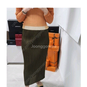 이세이미야케 플리츠플리즈 노면점 한정템 soil &leaf 브라운 스커트 새상품