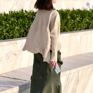 이세이미야케 코네코네 니트탑 미스티그린,플리츠플리즈 ~