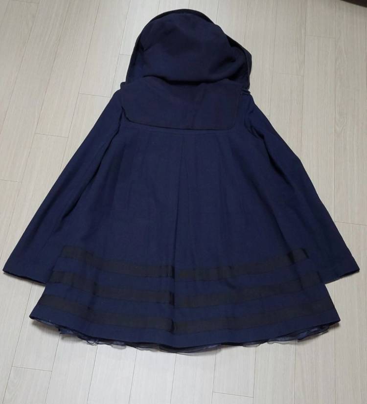 질스튜어트 A라인 후드 탈부착 세일러 자켓--4