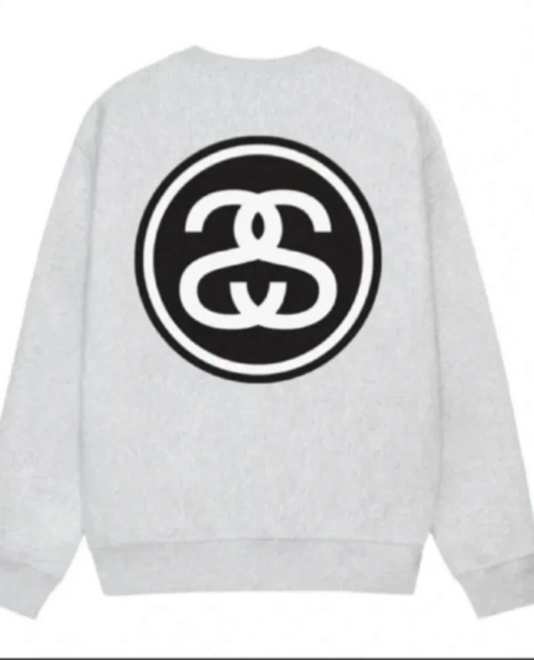 (기모)스투시 SS 링크 크루(샤넬콜라보) 멜란지(애쉬헤더) L 새상품 이미지