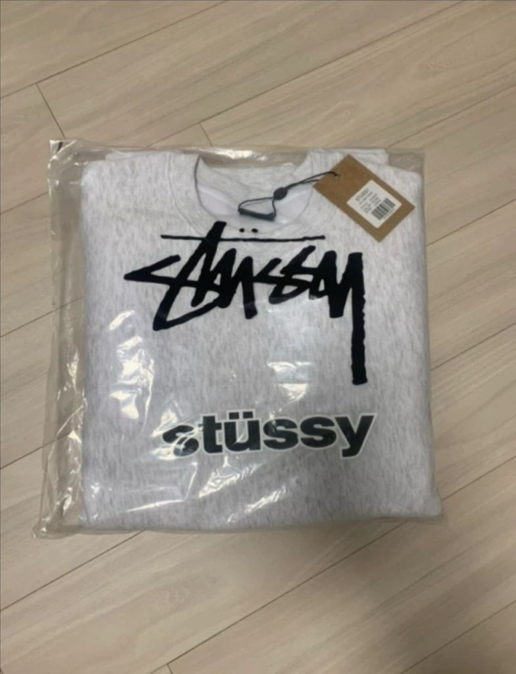 (기모)스투시 SS 링크 크루(샤넬콜라보) 멜란지(애쉬헤더) L 새상품 이미지