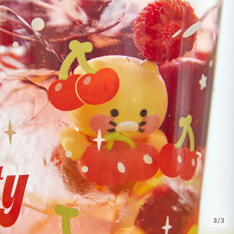 춘식이 체리 유리컵 카카오프렌즈 춘식 피규어 귀여운 빈티지 인테리어 소품샵 소품 장식--3