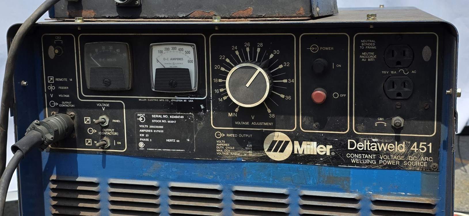 미국 밀러 Deltaweld 451 MIG CO2용접기 케이블10m 세트 케이블 연장 가능(wc03-145) 이미지