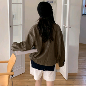 98도씨 니아 크랙 하이넥 레더 자켓 이미지