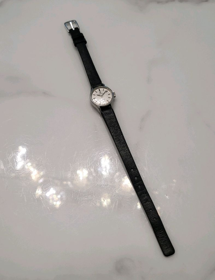 오메가 드빌 은장 여성 레이디 오토매틱 시계 빈티지 여자 손목시계 팔찌 이미지