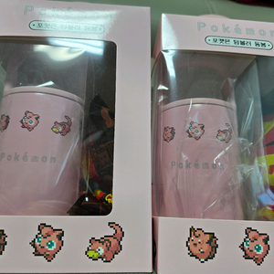 CU 포켓몬 텀블러 씨유 화이트데이 루프 손잡이 핑크