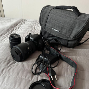 캐논 EOS 800D DSLR 카메라18-55mm 렌즈, 시그마 Art 18-35mm F1.8 이미지