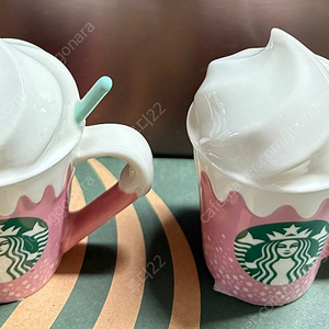 스타벅스 로고 크림 데미 머그 새상품