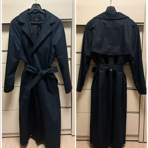 mogg 모그 트렌치 코트 L 네이비 새상품/ 택포 간절기아우터 롱트렌치 네이비트렌치 mogg pink 이미지