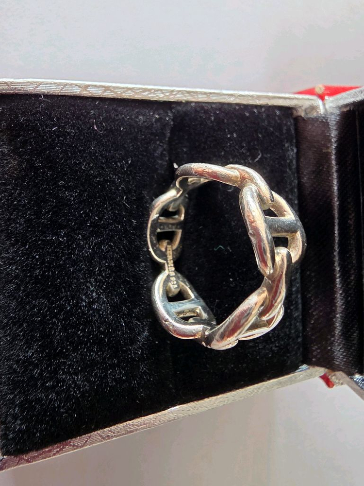 실버925 심플 고급디쟌 은반지 이미지