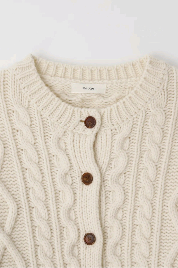 The Rye 더라이 케이블 라운드 가디건(아이보리)--7