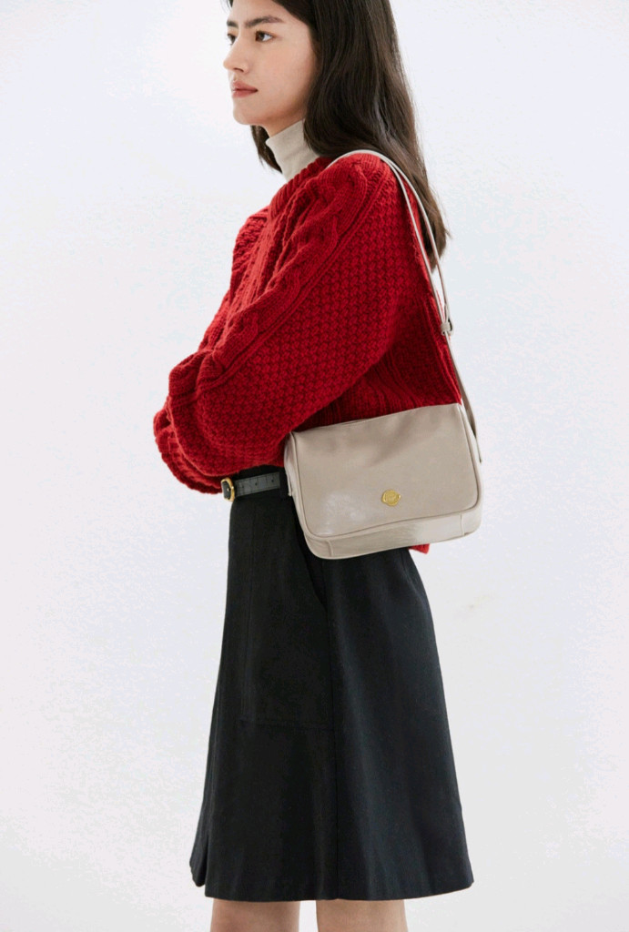 언에디트 B 소피아 울 케이블 니트_보헤미안 레드 이미지