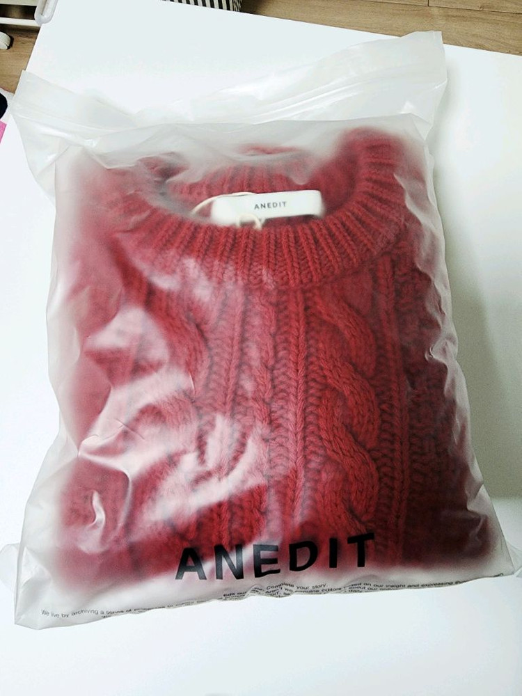 언에디트 B 소피아 울 케이블 니트_보헤미안 레드 이미지