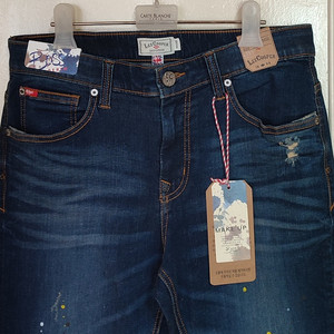 프리미엄데님34 남성 스판 빈티지 일자 스트레이트 청바지 새상품 이미지