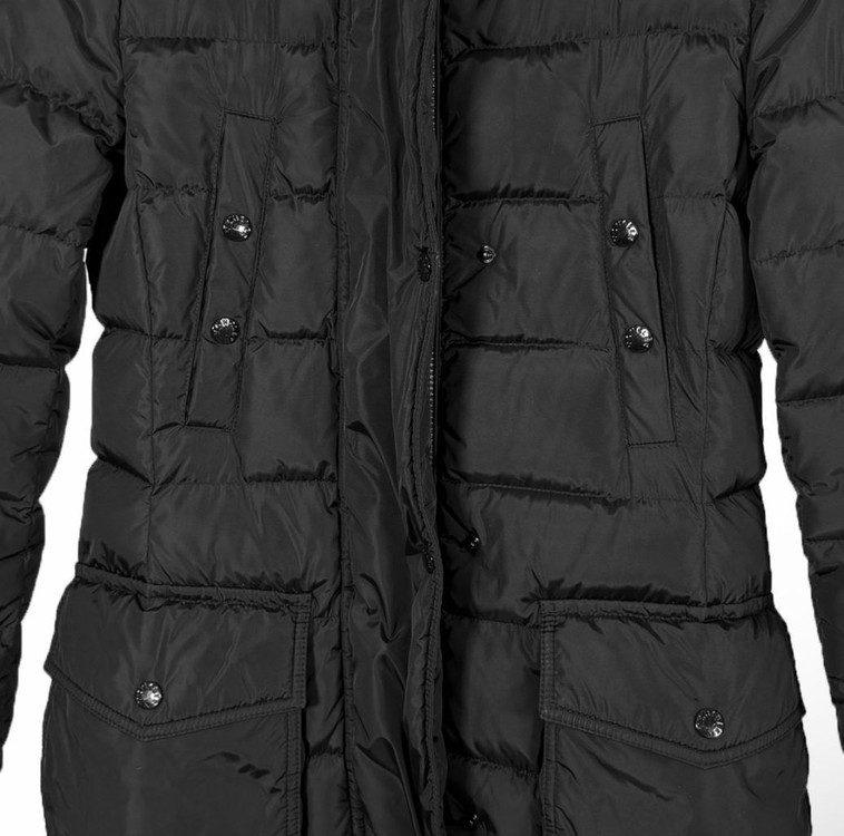 [0사이즈] 몽클레어 여성 클로에 라쿤 퍼 롱패딩 자켓 블랙 이미지