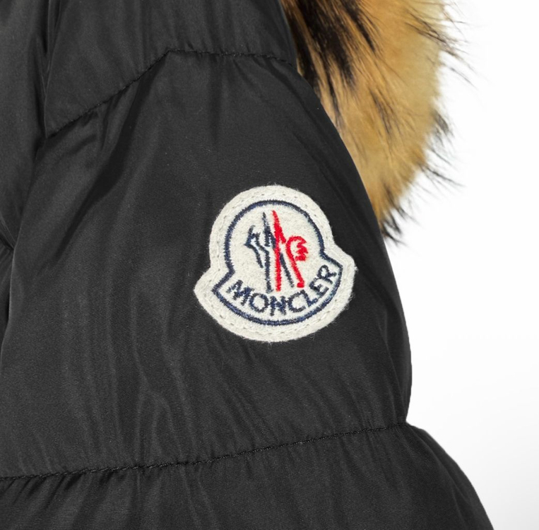 [0사이즈] 몽클레어 여성 클로에 라쿤 퍼 롱패딩 자켓 블랙 이미지