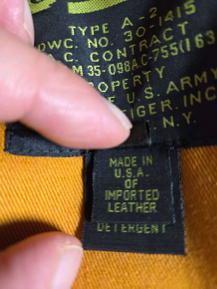 미 육군 A-2 가죽 항공점퍼(복각새제품)--7