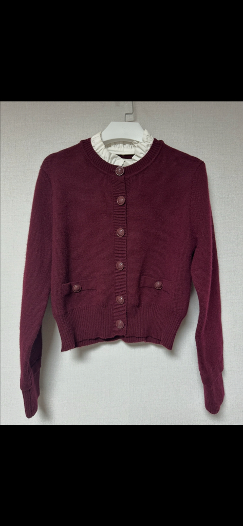 산드로 프릴 칼라 가디건 새상품 이미지