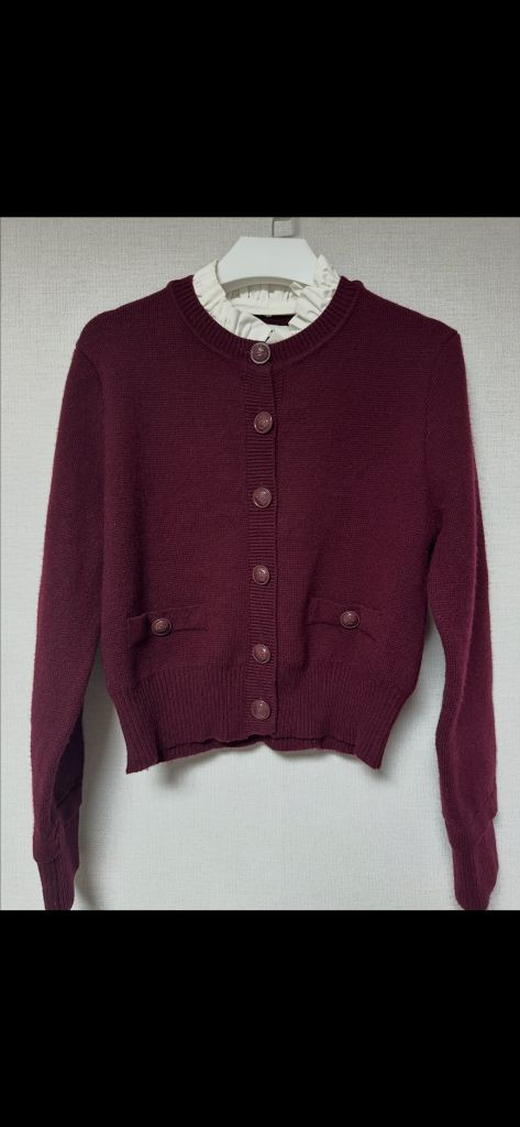 산드로 프릴 칼라 가디건 새상품 이미지