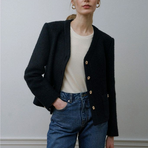 엘보른 트위드 자켓 Lavenue Tweed Jacket (Dark Navy) 36