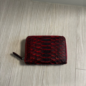 파이톤 뱀피 지퍼돌이 카드지갑