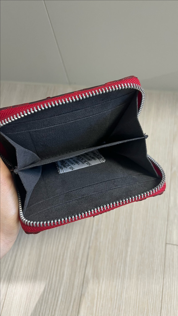 파이톤 뱀피 지퍼돌이 카드지갑--2