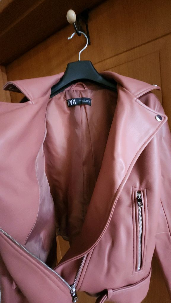 ZARA 인디핑크빛 라이더 쟈켓 이미지
