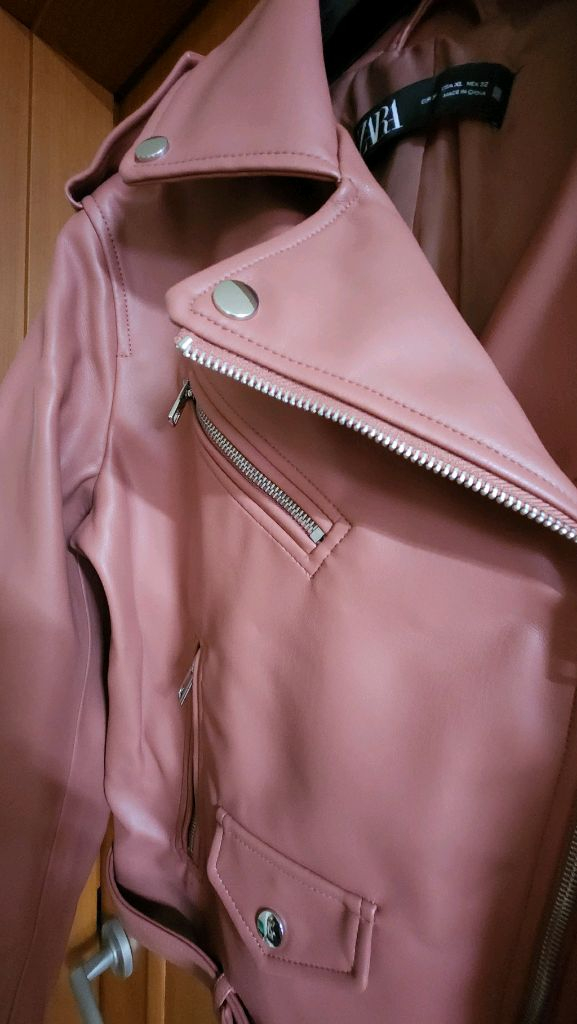 ZARA 인디핑크빛 라이더 쟈켓 이미지