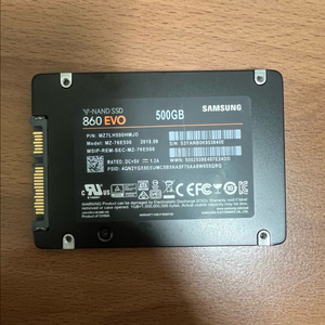 삼성 860 evo ssd 500gb 팝니다.