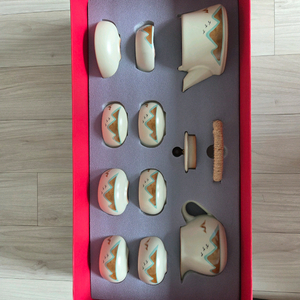 산수화 다기 찻잔세트