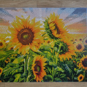 해바라기 보석십자수